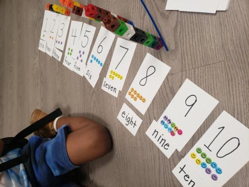 One-to-One correspondence through 10, number words, numbers 1-10, ten frames